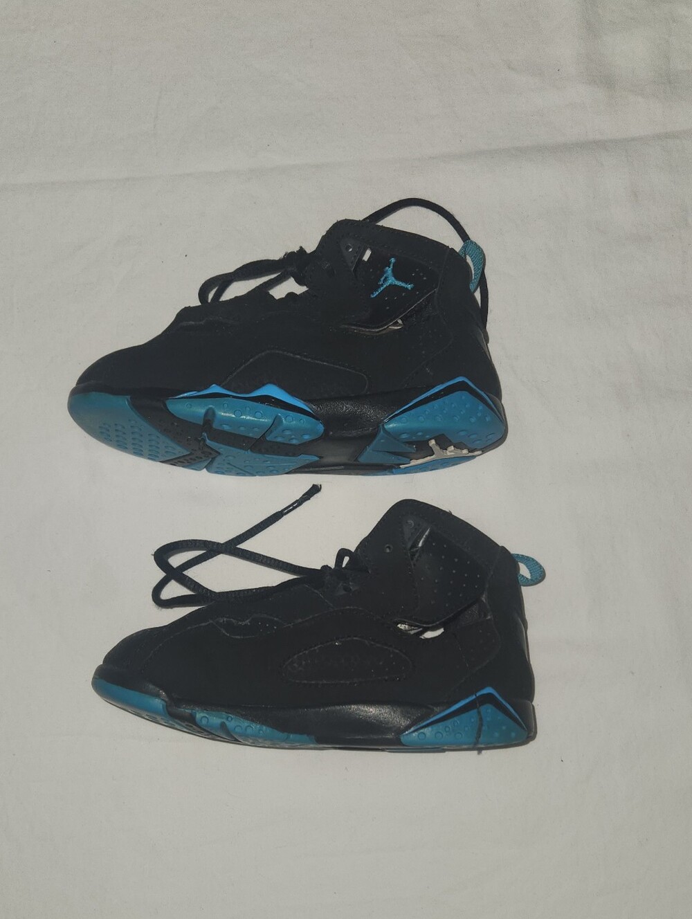 Jordan Kids Black and Teal High-Top Sneakers
